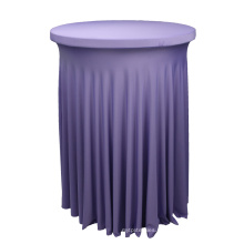 Grossale en polyester Round Round Table Couvre de table de table Banquet à volants Plinthes de table